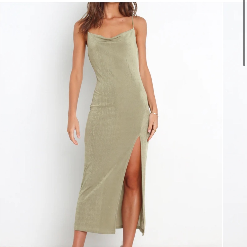 Diani Dress- Olive midi bodycon